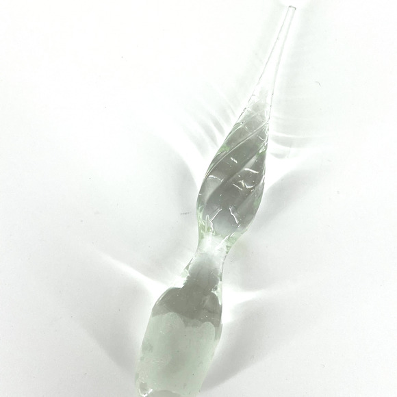 Vintage Enesco Green Italian Hand Blown Glass Decanter With Stopper - Picture 3 of 8